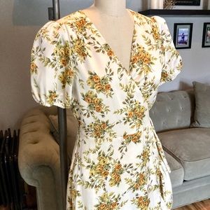 Leyden floral autumn wrap dress NWT